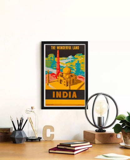 India The Wonderful Land (Government of India, New Delhi) 1950s Travel Poster