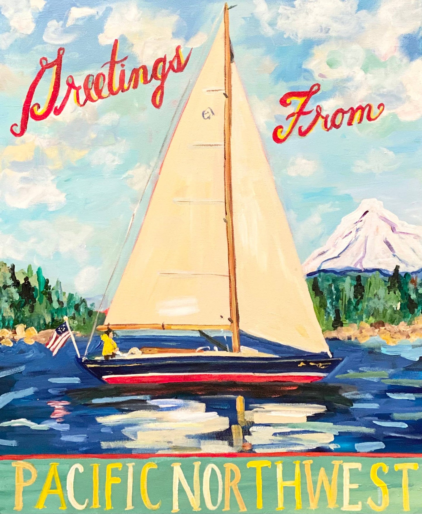 Greetings from Pacific Northwest Postcard
