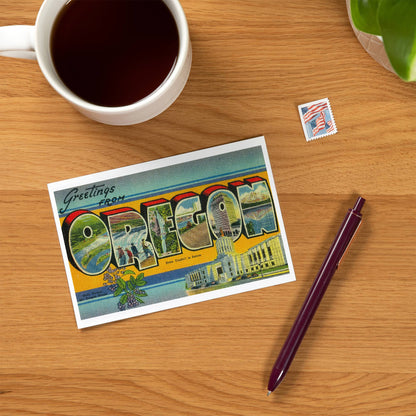 Greetings from Oregon Postcard
