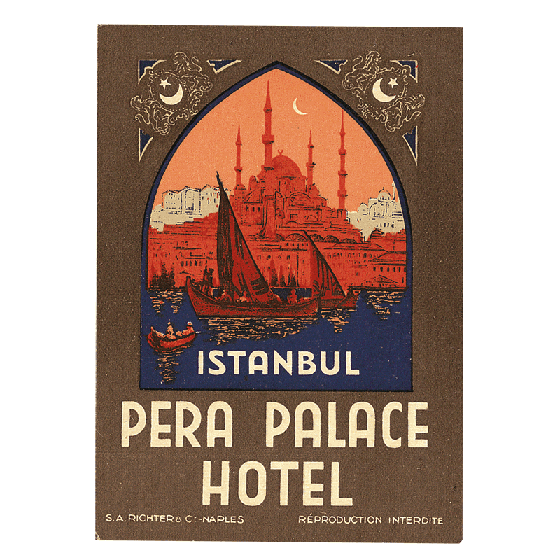 Grand Hotels - Travel Label Sticker Box
