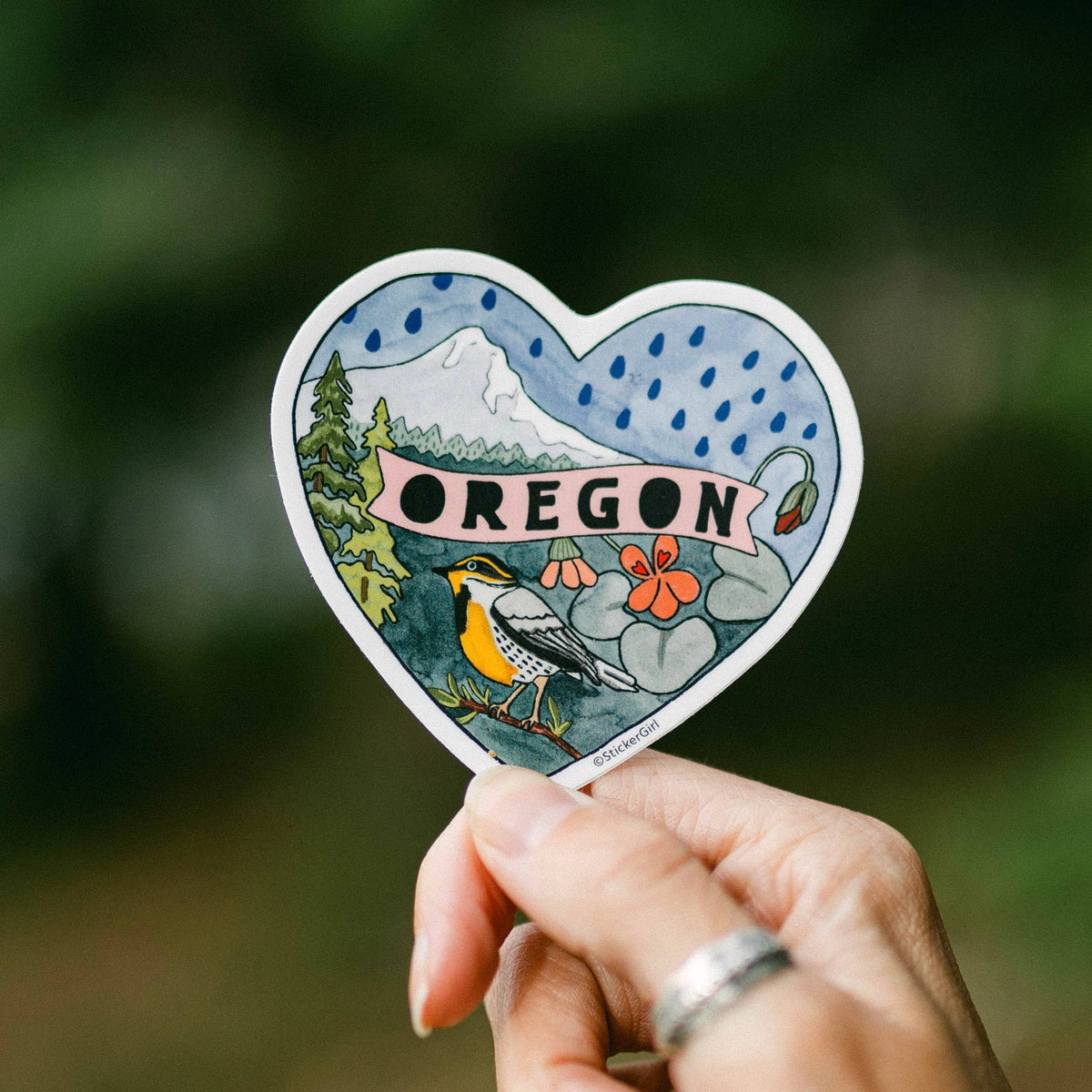 Oregon State Bird Heart Vinyl Sticker