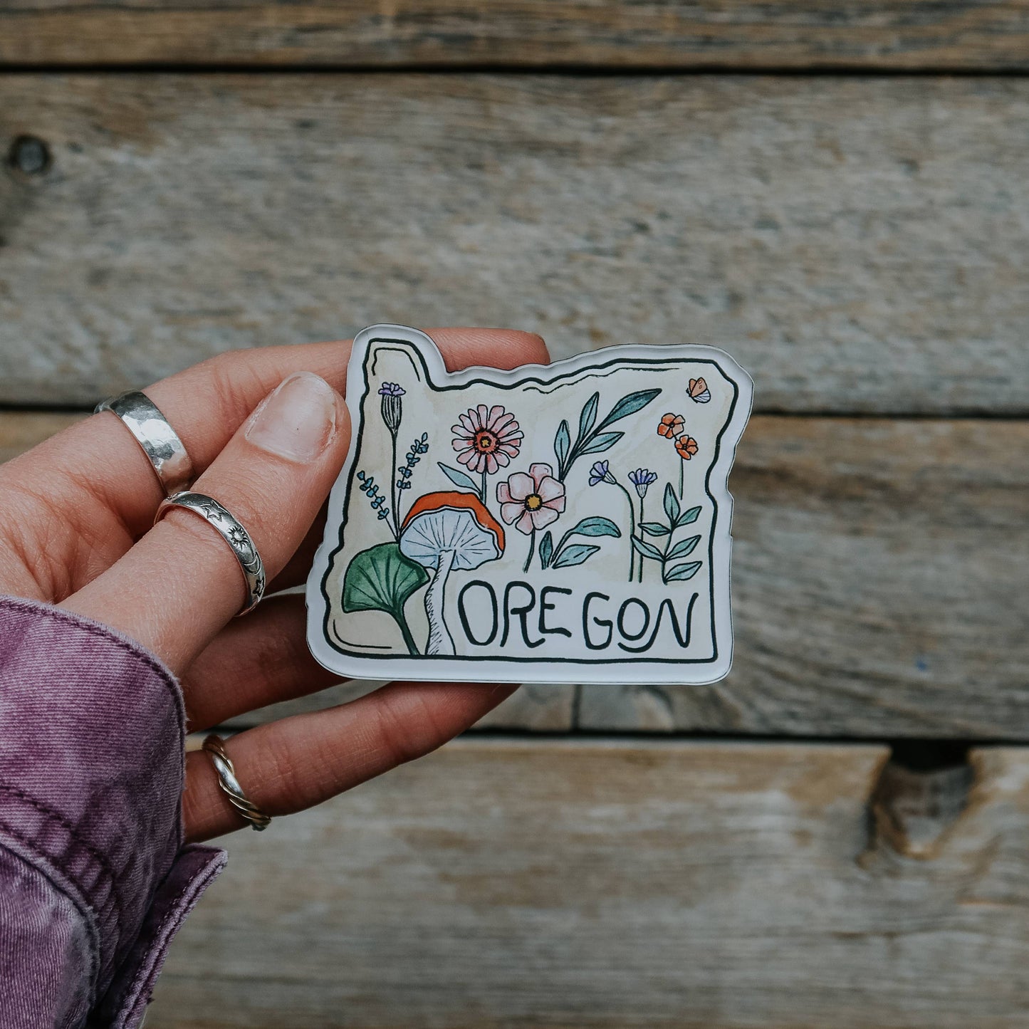 Wildflower Oregon Acrylic Magnet