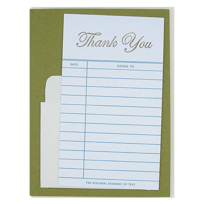 Library Thank You Greeting Card