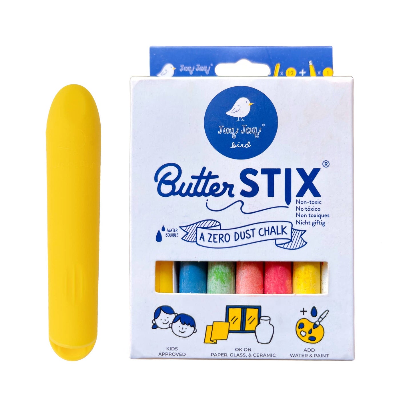 ButterStix® - Dustless Chalk Colors with Holder 12 pcs