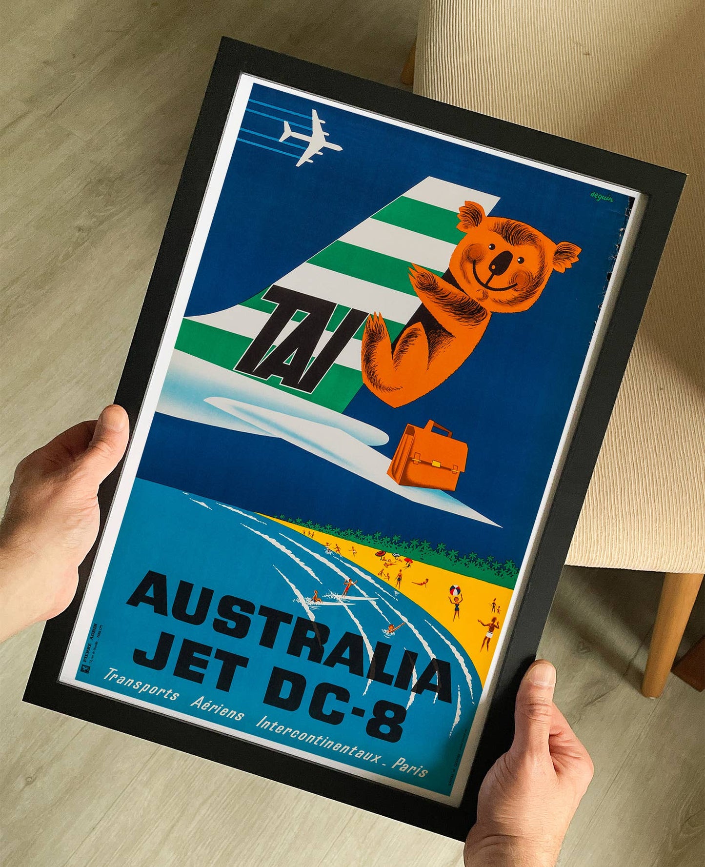 TAI DC-8 - Koala Bear 1938 Austrialia Travel Poster