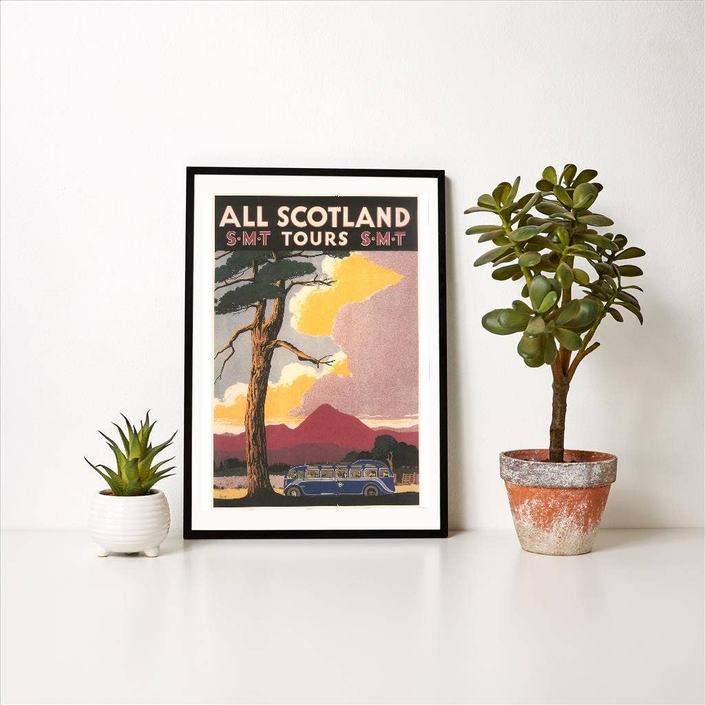 Scotland Bus Tours Art Print