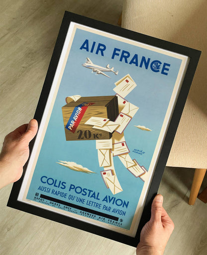 Air France 1950 Air Mail Poster