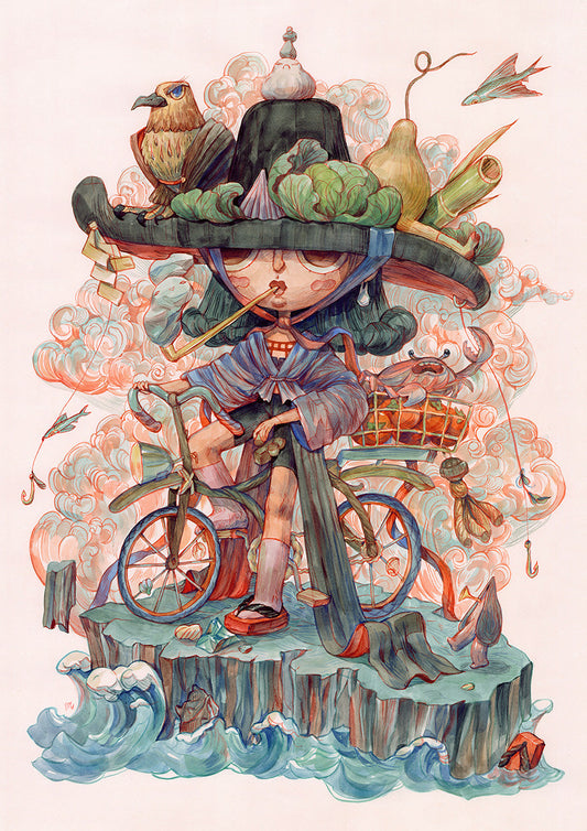 The Forager of Itoshima Art Print