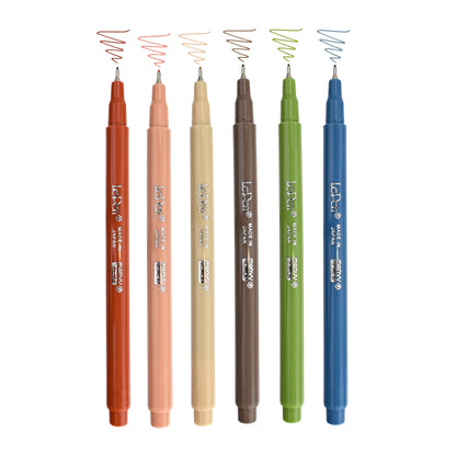 LePen Earth Tone 6-Piece Pen Set