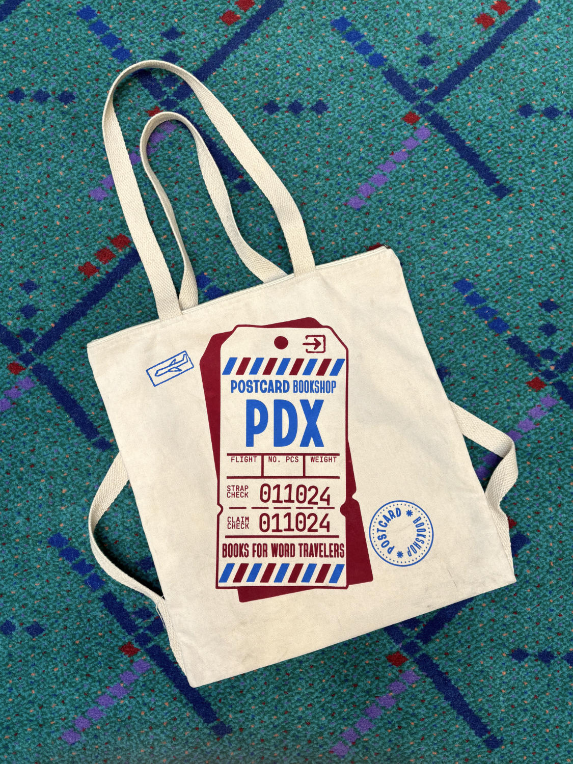 Postcard Bookshop Convertible Tote Bag