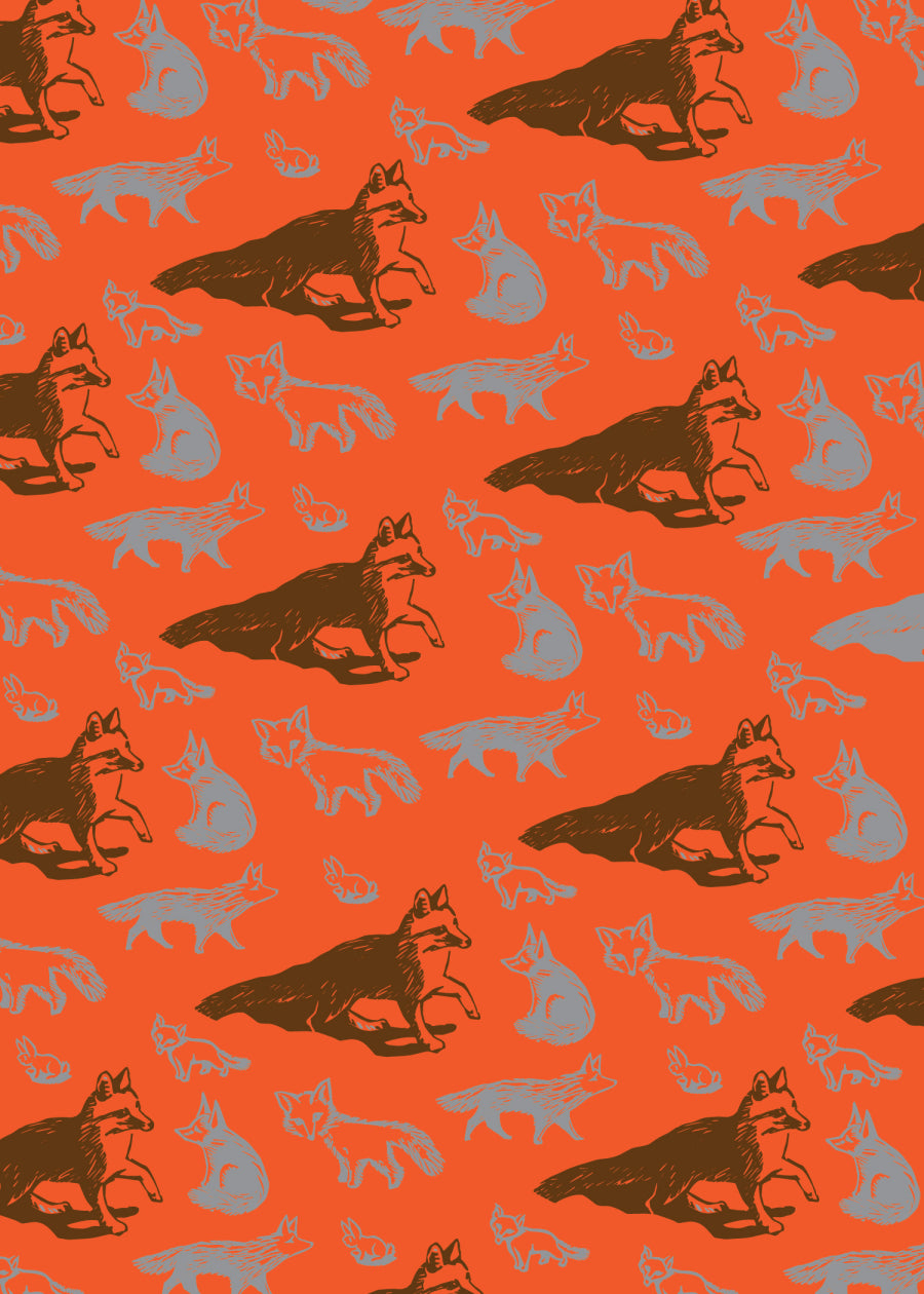 Foxes Letterpress Notebook