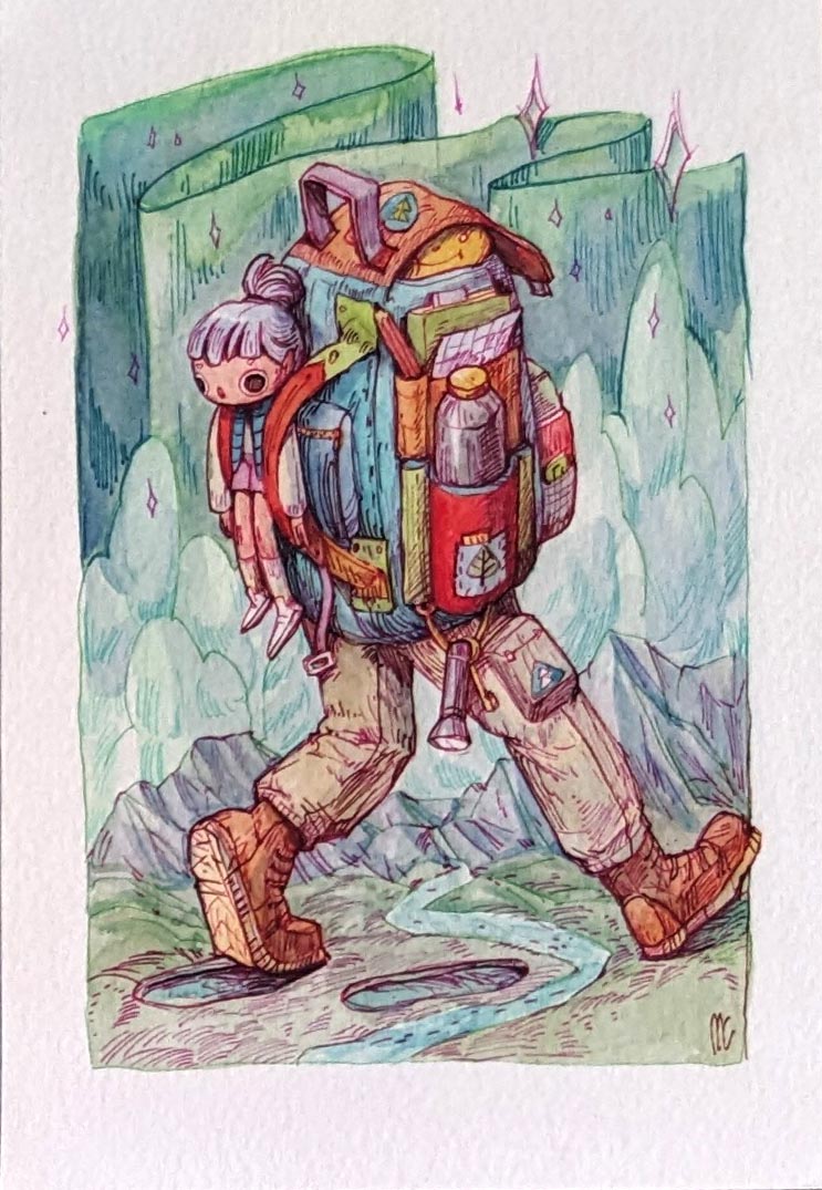 Backpacker Art Print