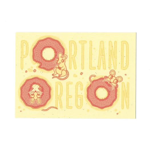 Donut Mice Portland Postcard