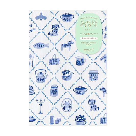 Yuru Log Nordic Blue Notebook